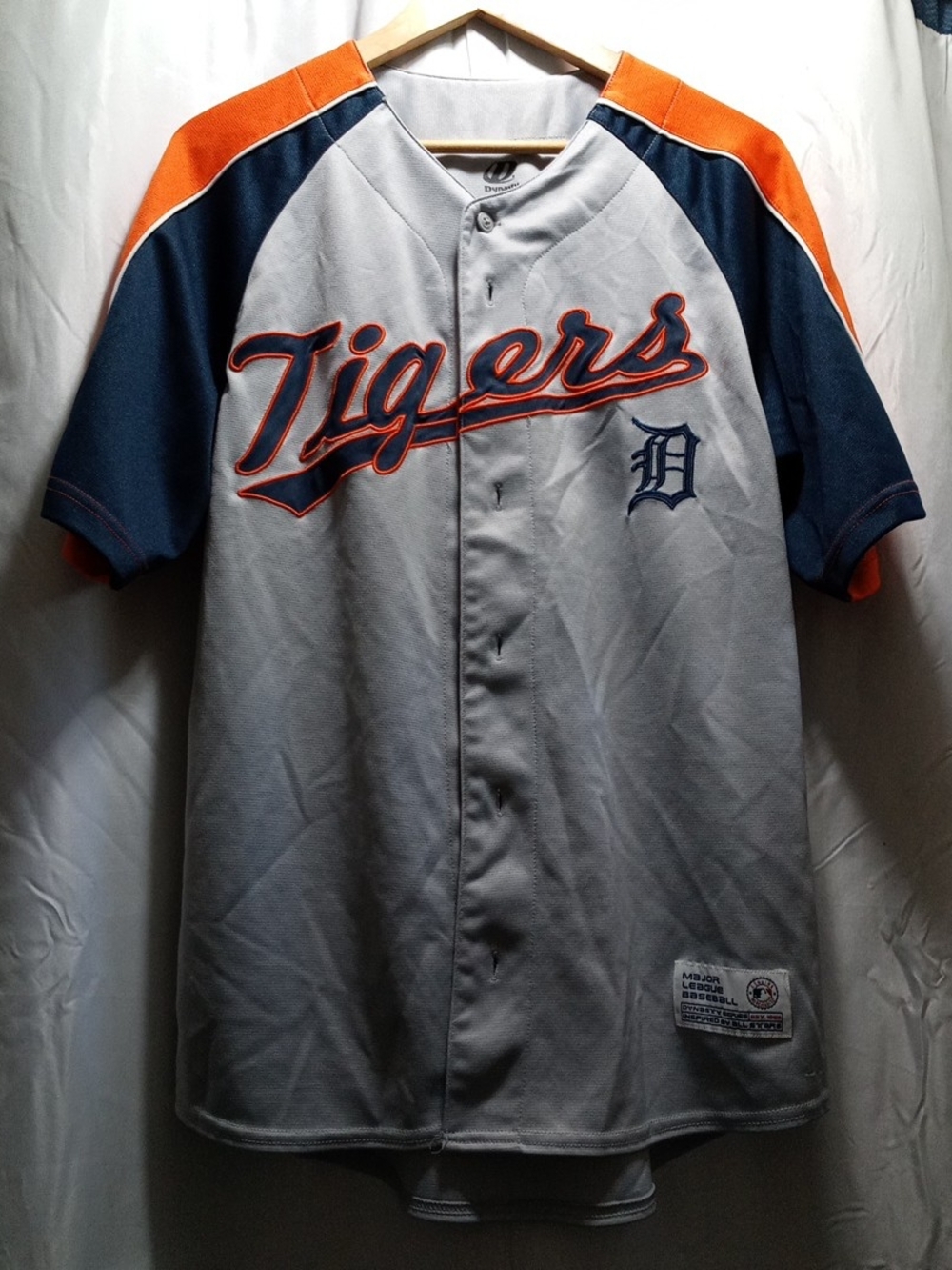 Detroit Tigers Gray and Navy Baseball Jersey